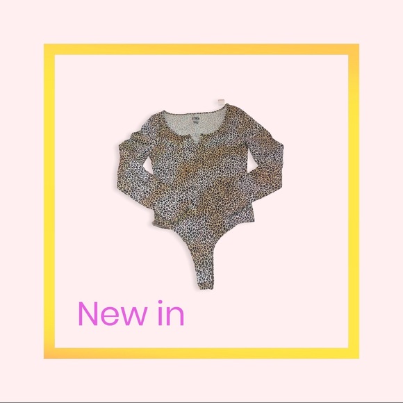 Victoria Secret PINK Bodysuit Leopard New Small - Picture 2 of 5